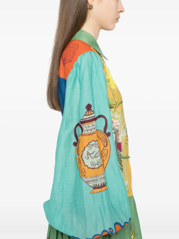オールインワン・サロペット Alemais Surrealist Summer Ramie Shirt Dress SURREALIST SUMMER RAMIE SHIRTDRESS – ALEMAIS