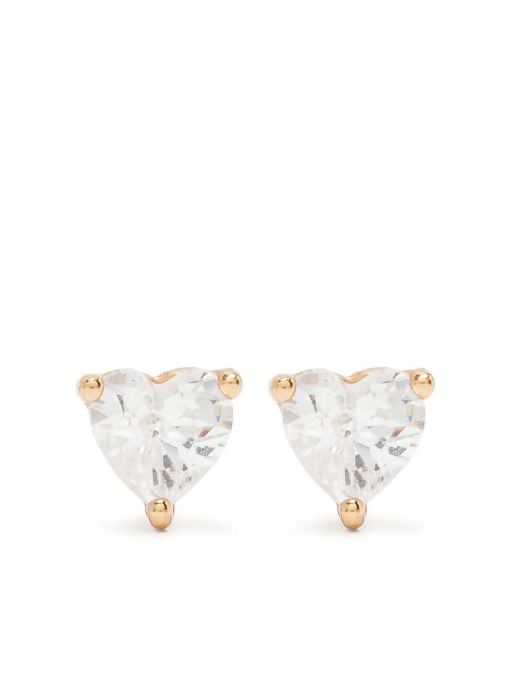 heart crystal studs