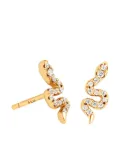 Astrid & Miyu diamond snake earrings - Gold