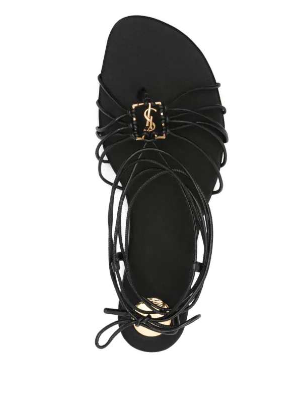 Saint Laurent Babylone Sandals | Black | FARFETCH