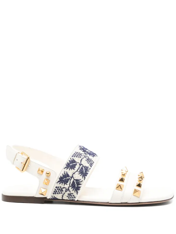VALENTINO スタッズ付きホワイトサンダル VALENTINO ホワイトウェッジ