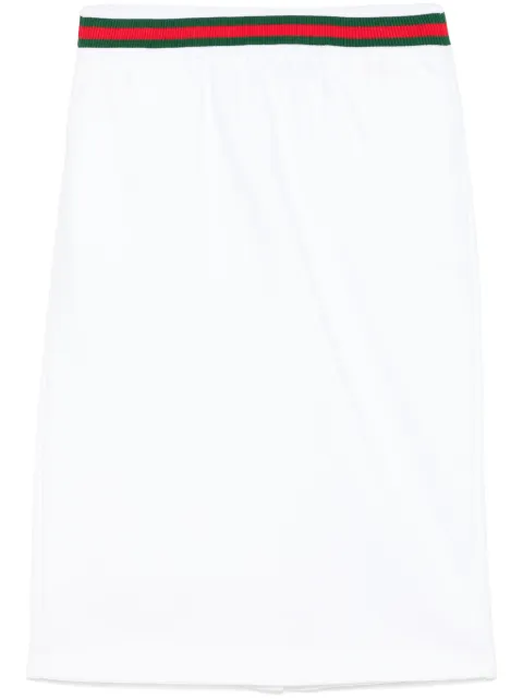 Gucci Web-stripe midi skirt