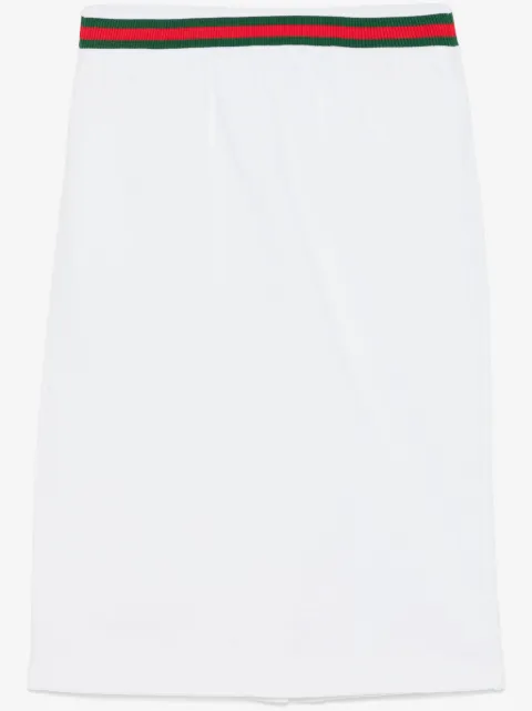 Gucci Web-stripe midi skirt