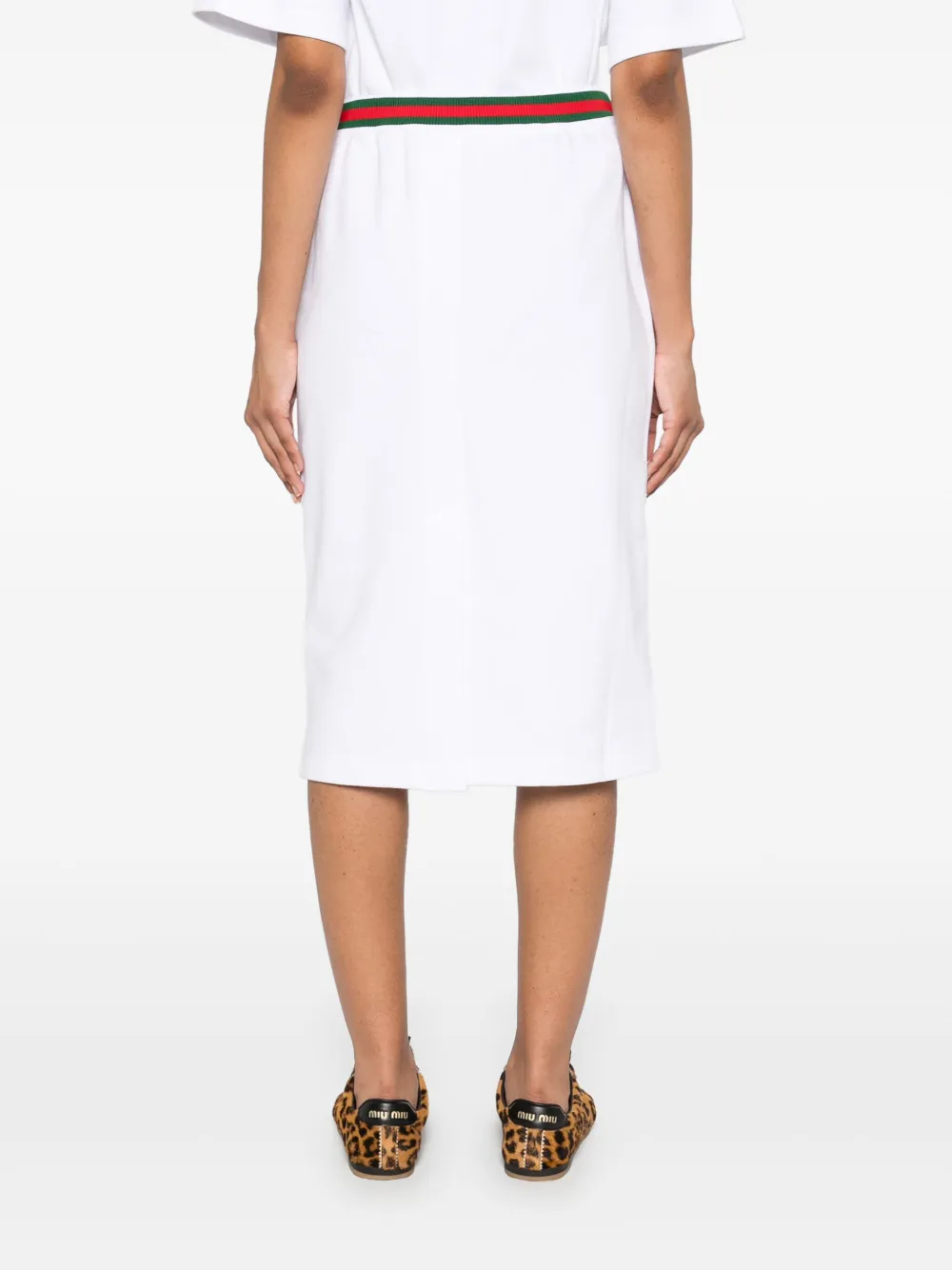 Gucci Rok met Web-streep Wit