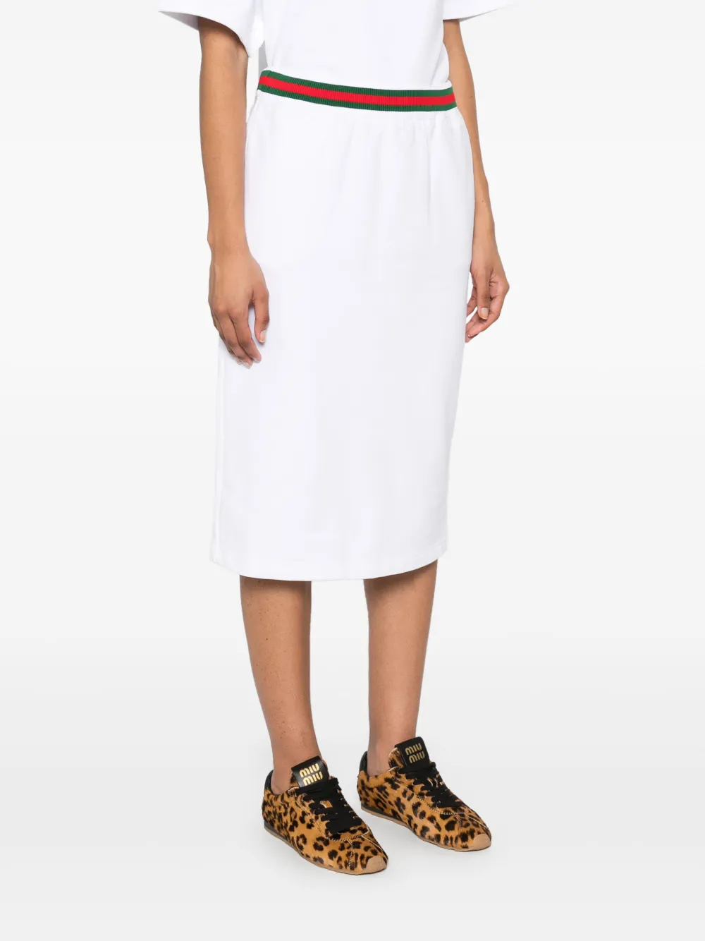 Gucci Rok met Web-streep Wit