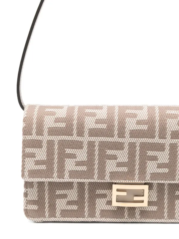 FENDI FF-jacquard Shoulder Bag | Brown | FARFETCH JO