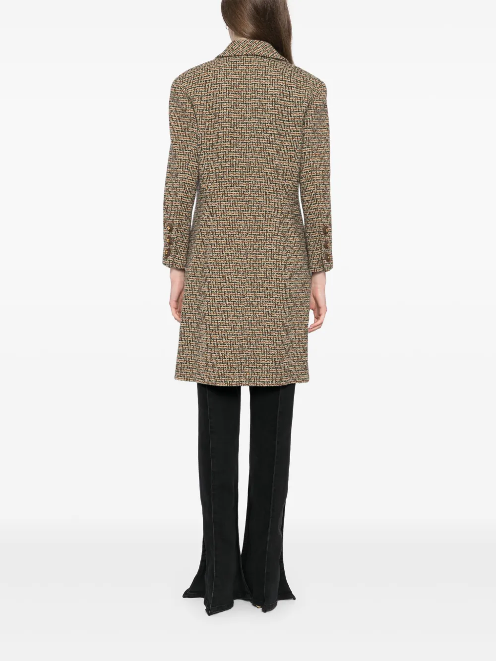 Pre-owned Chanel 1990-2000s Patterned Coat In Neutrals