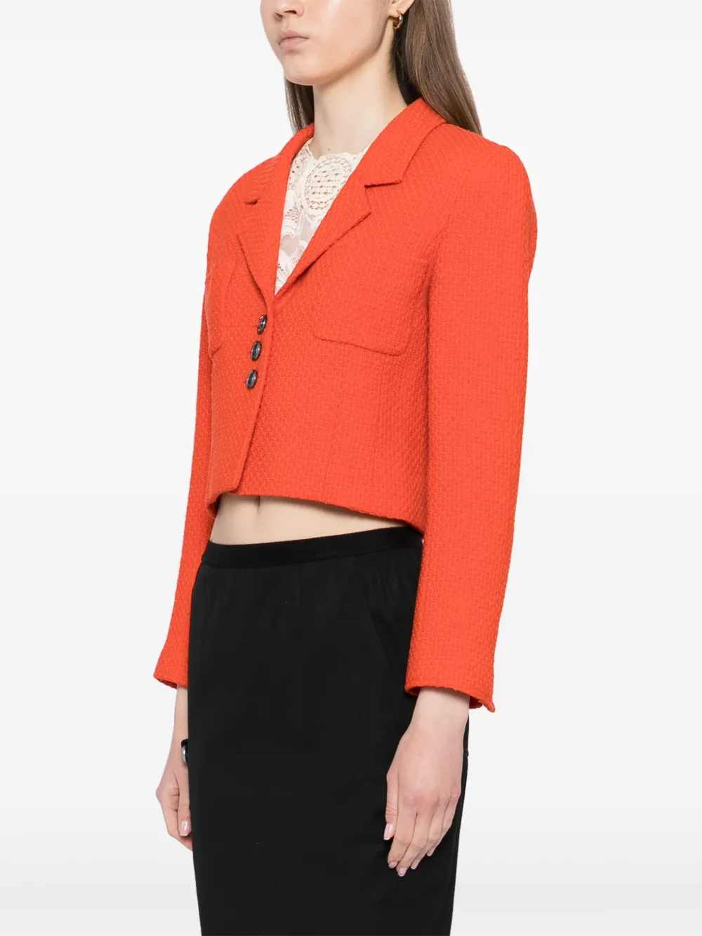 Pre-owned Chanel 1990-2000s Single-breasted Jacket In Orange