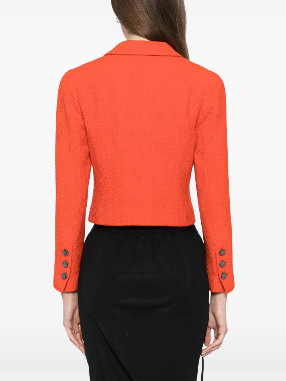 Pre-owned Chanel 1990-2000s Single-breasted Jacket In Orange