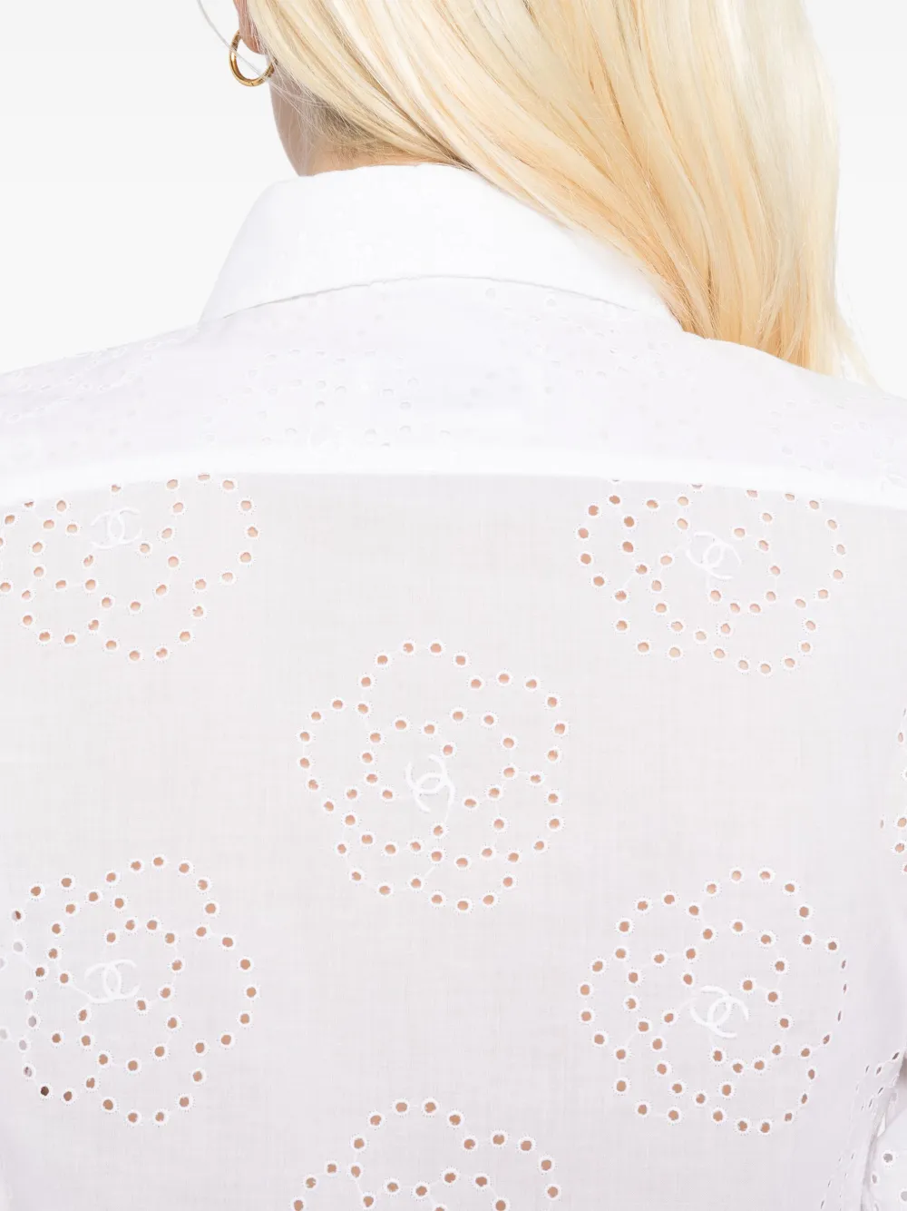 Pre-owned Chanel 2008 Cotton Shirt In White