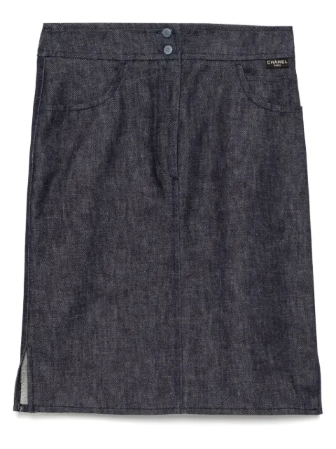CHANEL Pre-Owned 1999 denim skirt