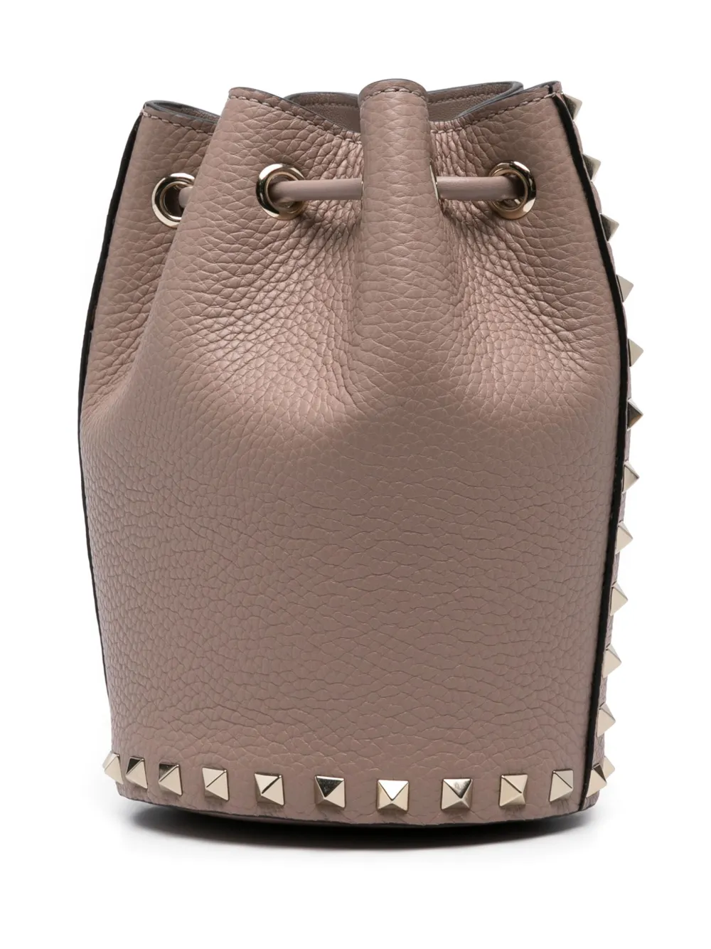 Valentino Garavani Rockstud bucket-tas met spikes Beige