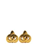 CHANEL Pre-Owned 1997 Gold Plated CC Clip On Earrings costume earrings