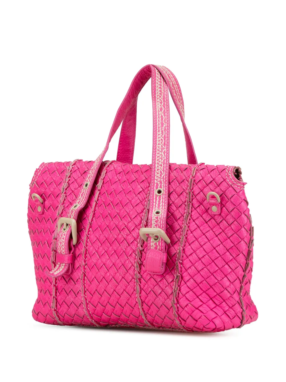 Bottega Veneta Pre-Owned 2012-2024 Intrecciato Vivo Cervo boekentas - Roze