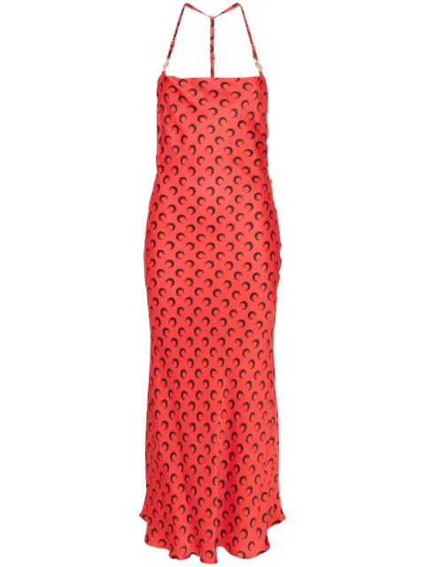 Marine Serre moon-print maxi dress