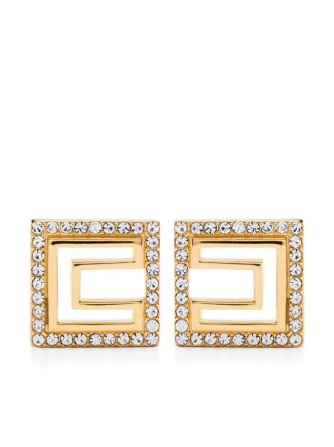 Elisabetta Franchi micro-square rhinestone earrings