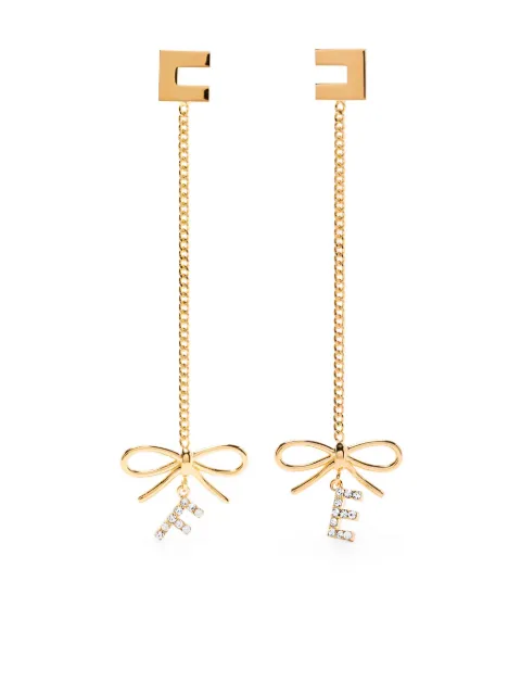 Elisabetta Franchi bow-detail pendant earrings 