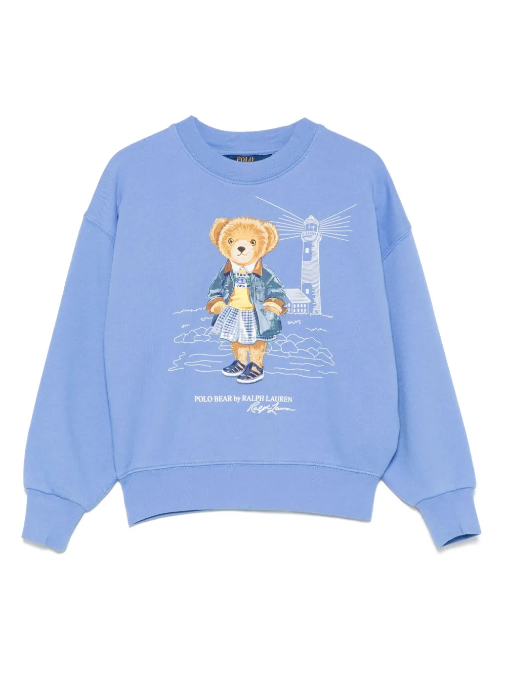 POLO RALPH LAUREN KIDS Sweater met teddybeerprint Blauw