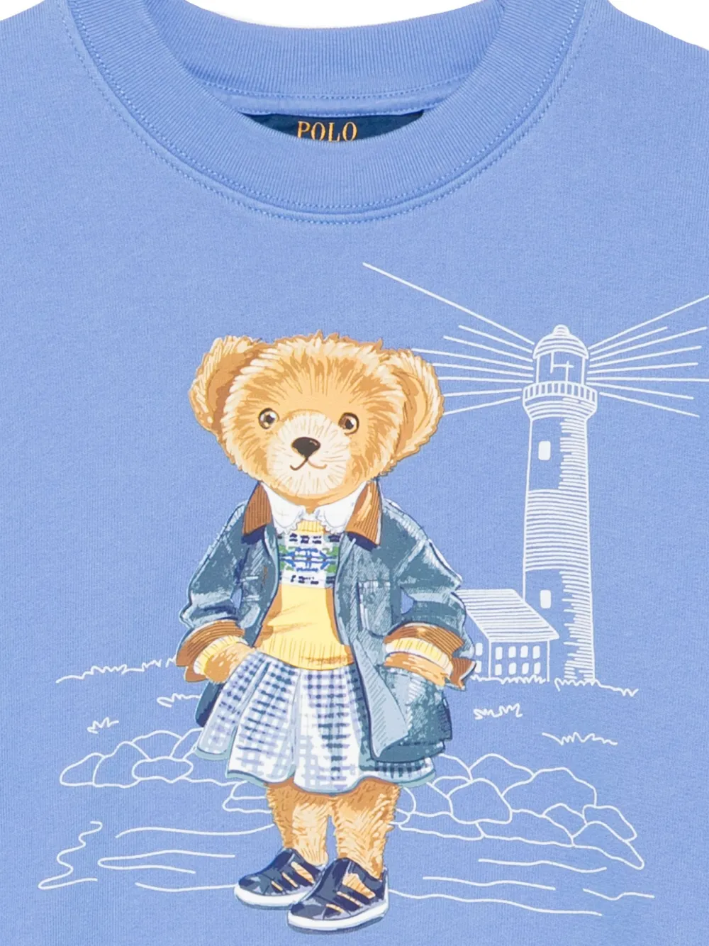 POLO RALPH LAUREN KIDS Sweater met teddybeerprint Blauw