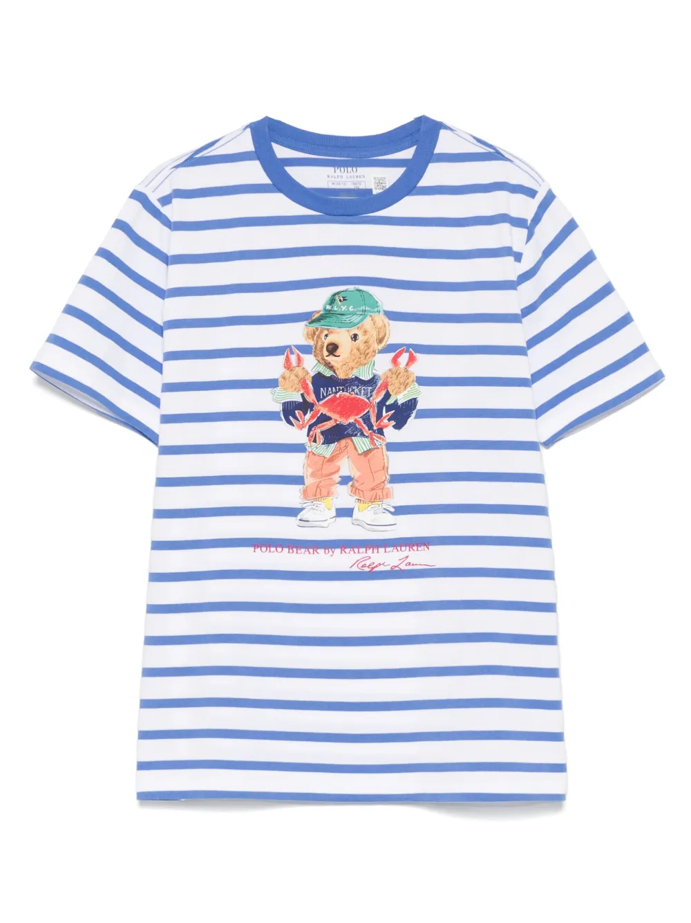 POLO RALPH LAUREN KIDS Polo Bear gestreept T-shirt Blauw