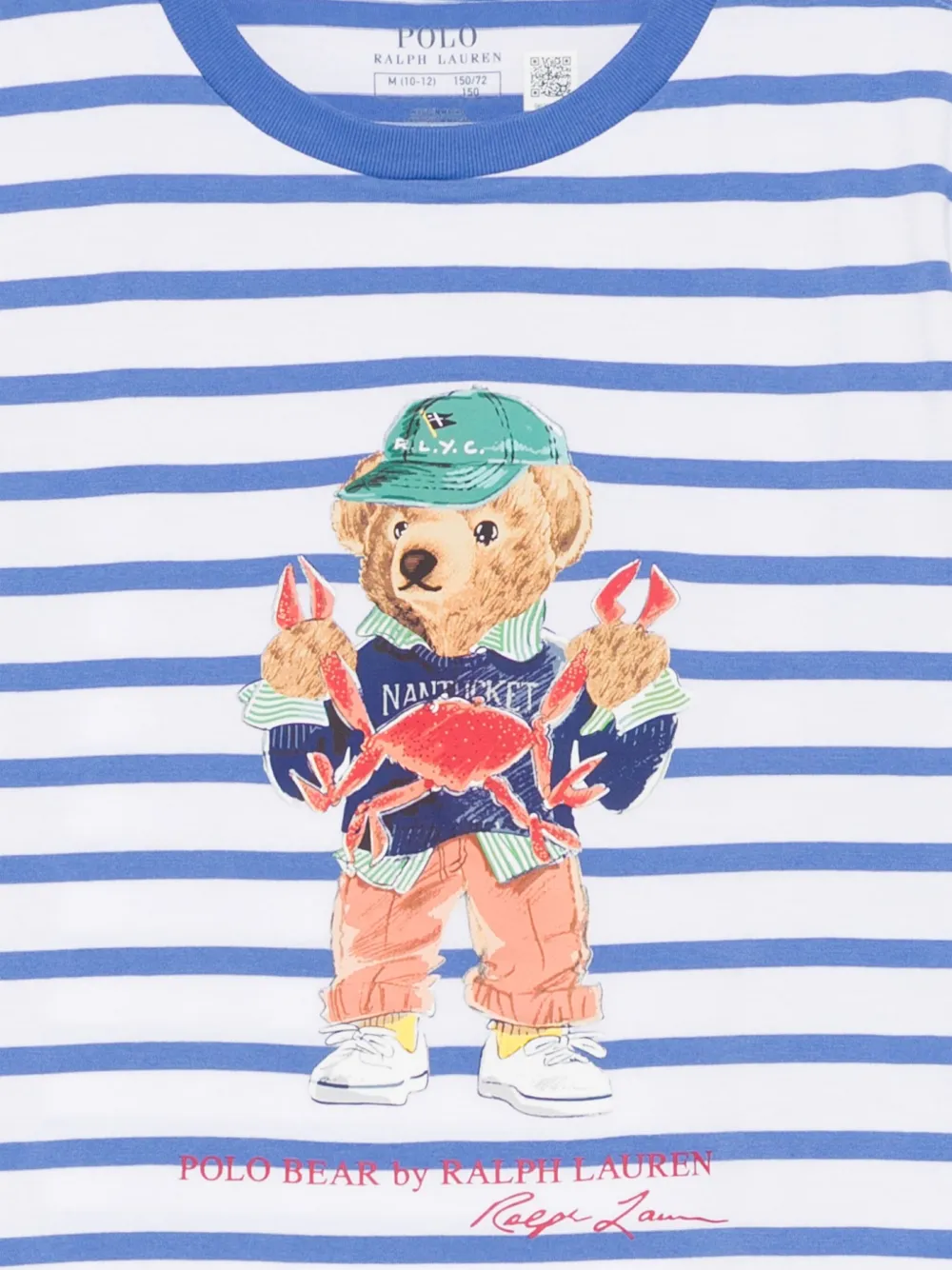POLO RALPH LAUREN KIDS Polo Bear gestreept T-shirt Blauw