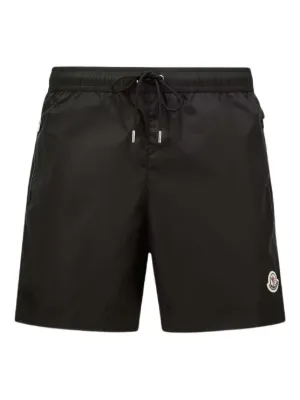 MONCLER ブラック水着 サイズ1 Black Logo Patch Swim Shorts - Swimwear for Men | Moncler US