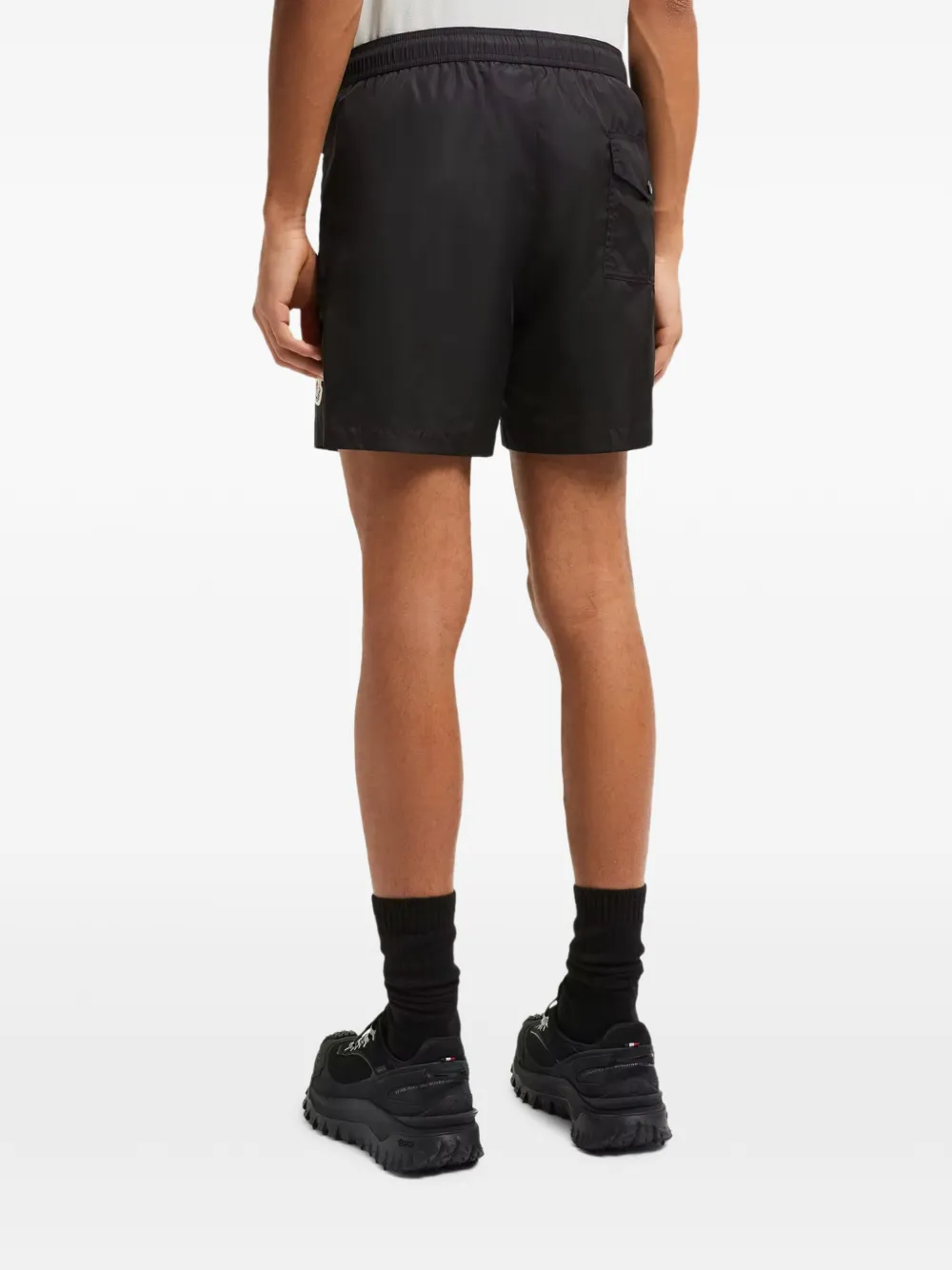 Moncler Zwembroek met logopatch Zwart