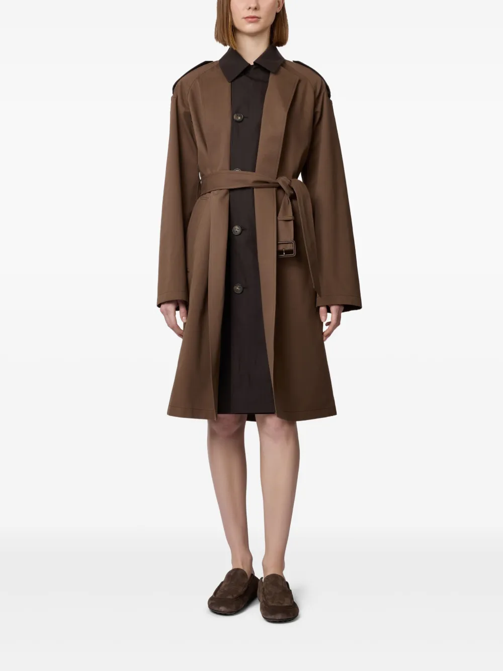 Tod's belted trench coat - Bruin