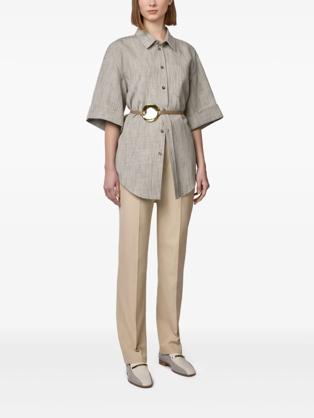 Tod's wool-cotton trousers - Beige