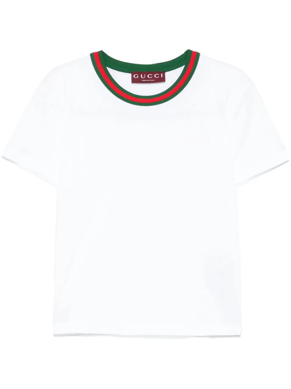 Gucci T-shirt met Web-streep Wit