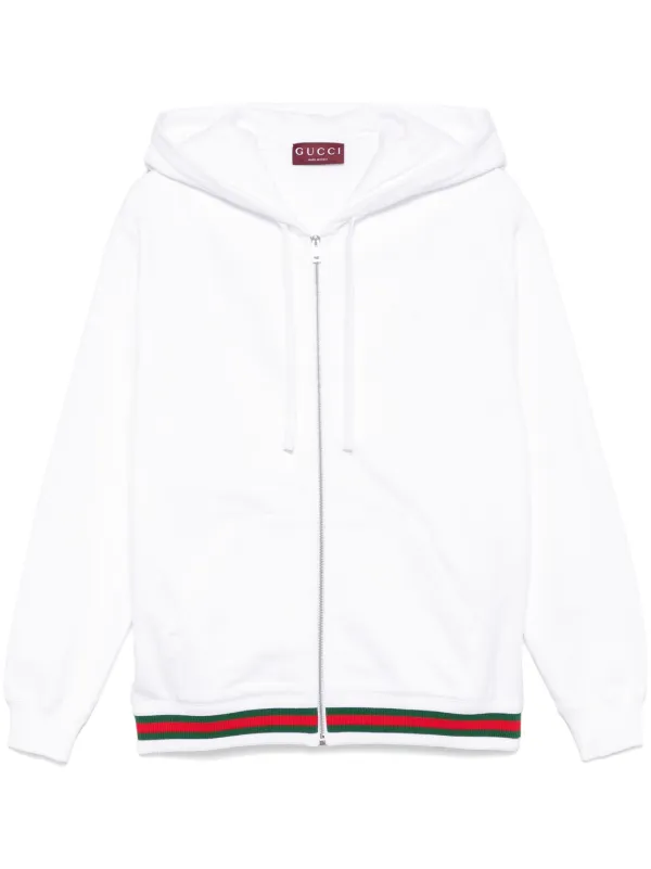 【GUCCI】WEB HOODIE●814900XJG2U9074 Sweatshirt with Web GUCCI Bianco | Grifo210