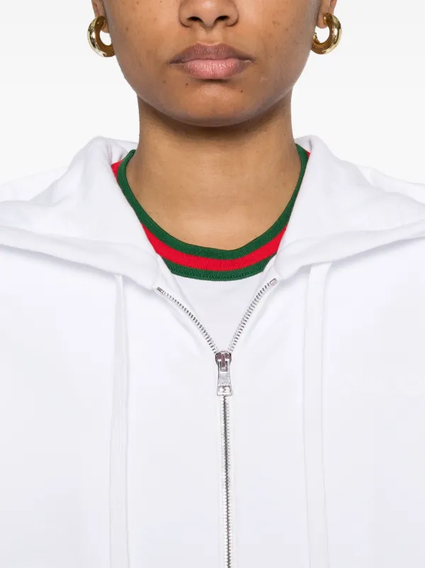 Gucci Web-stripe Hoodie | White | FARFETCH