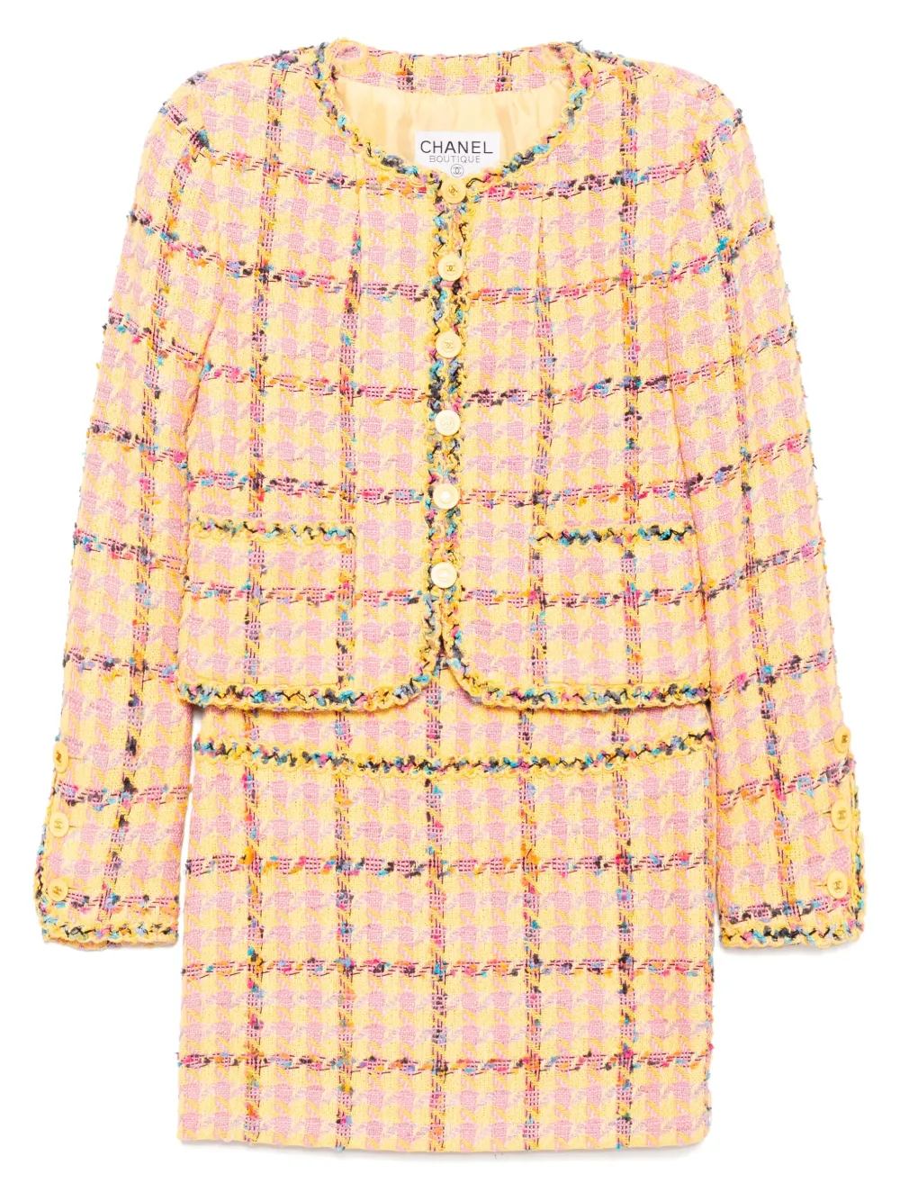 Pre-owned Chanel 1994 Setup Suit In Yellow