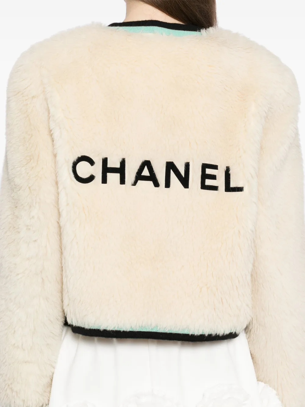 Pre-owned Chanel 1994 Fur Jacket In White