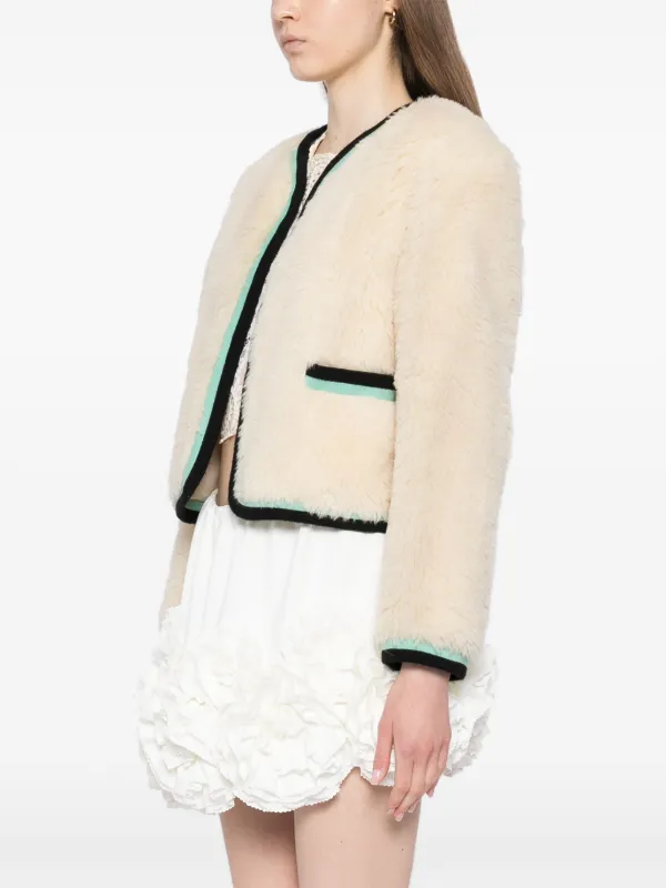 CHANEL Pre-Owned 1994 ファージャケット | ホワイト | FARFETCH JP