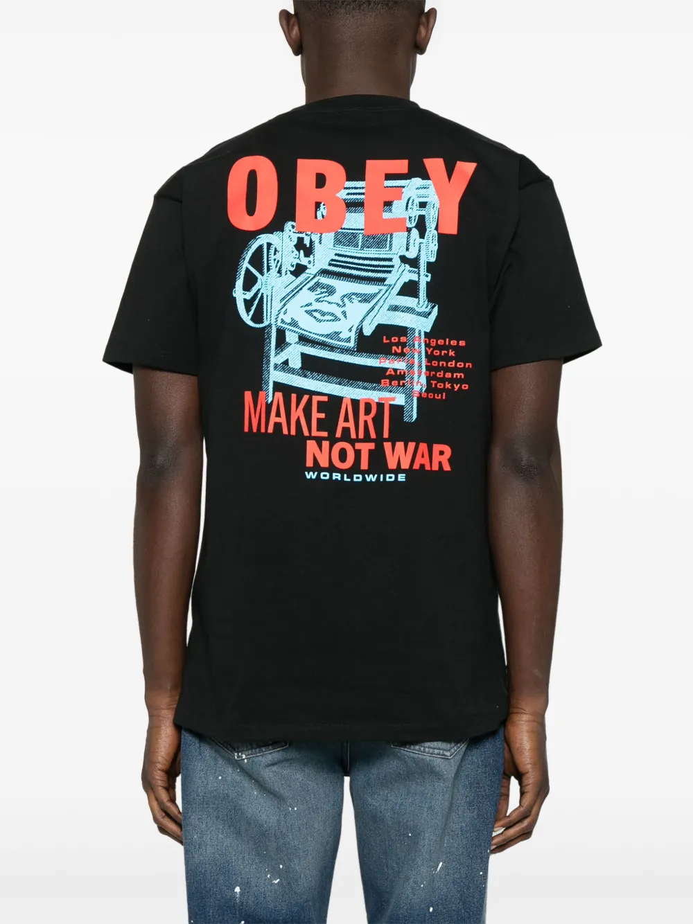 Obey Printing Press Make Art T-shirt Zwart