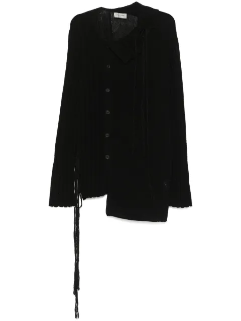 Yohji Yamamoto cárdigan asimétrico