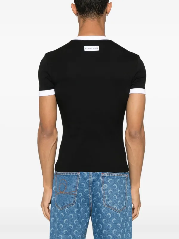 Marine Serre Crescent Moon Tシャツ | ブラック | FARFETCH JP