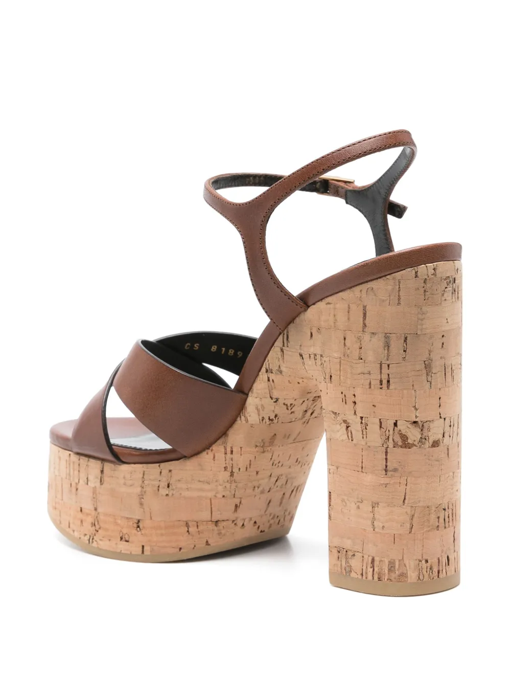 Saint Laurent 125mm Bianca sandals Brown