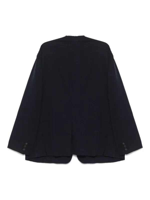 Comme Des Garçons Shirt ノーカラー ジャケット | ブルー