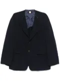 Comme Des Garçons Shirt collarless blazer - Blue