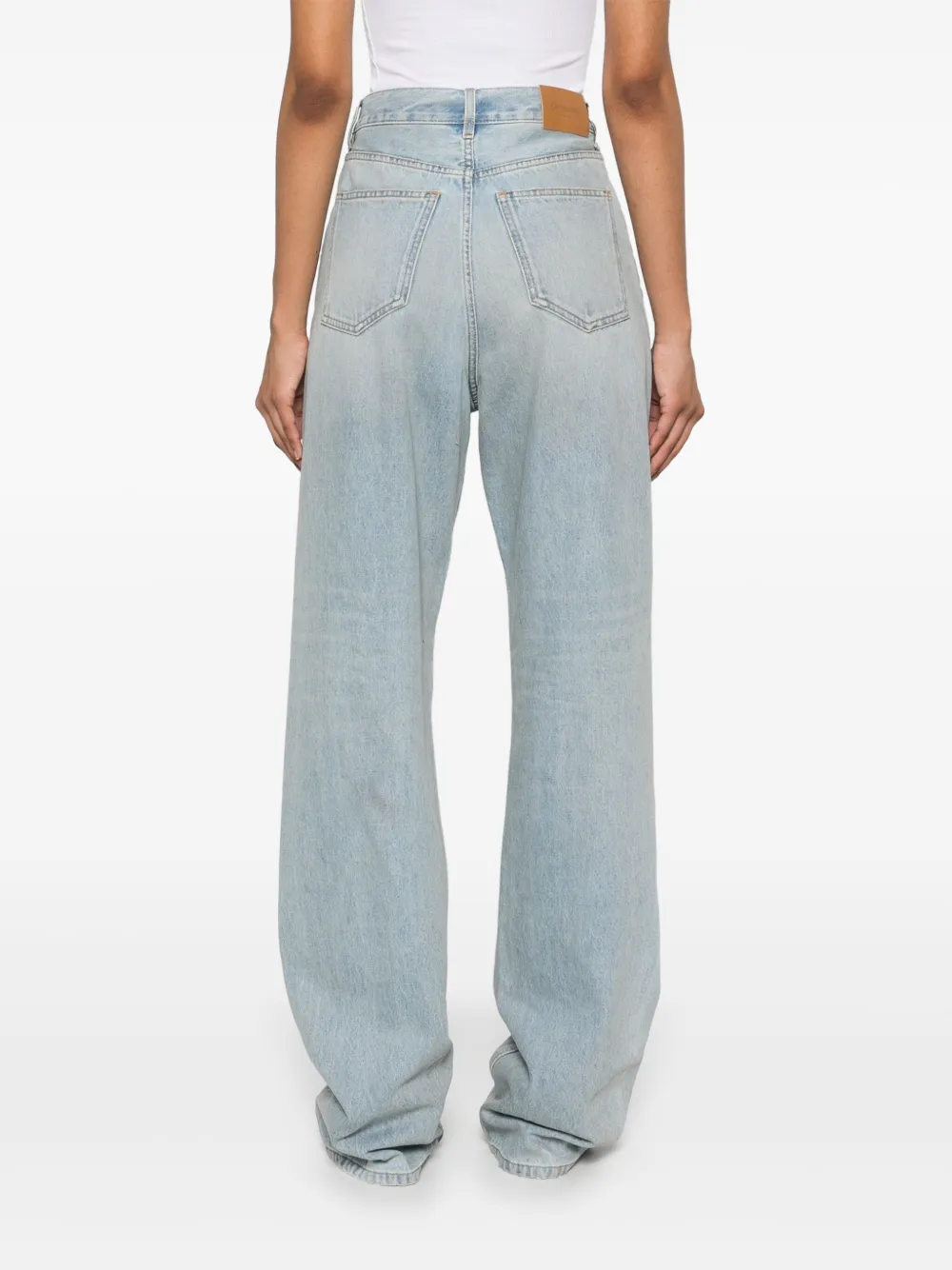 Saint Laurent Jeans met V-taille Blauw