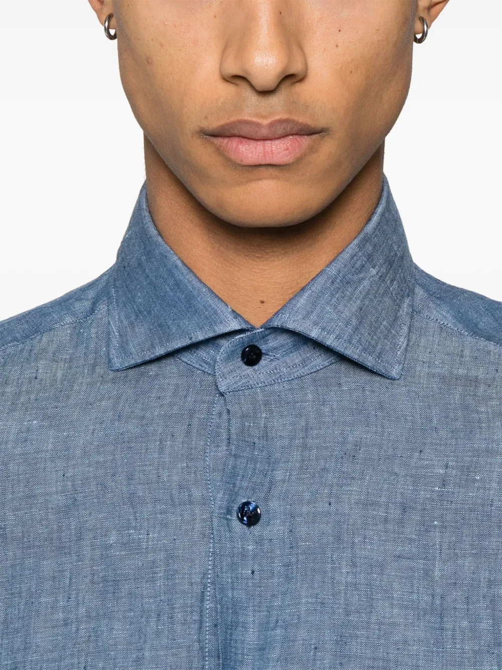 Barba Katoenen overhemd Blauw