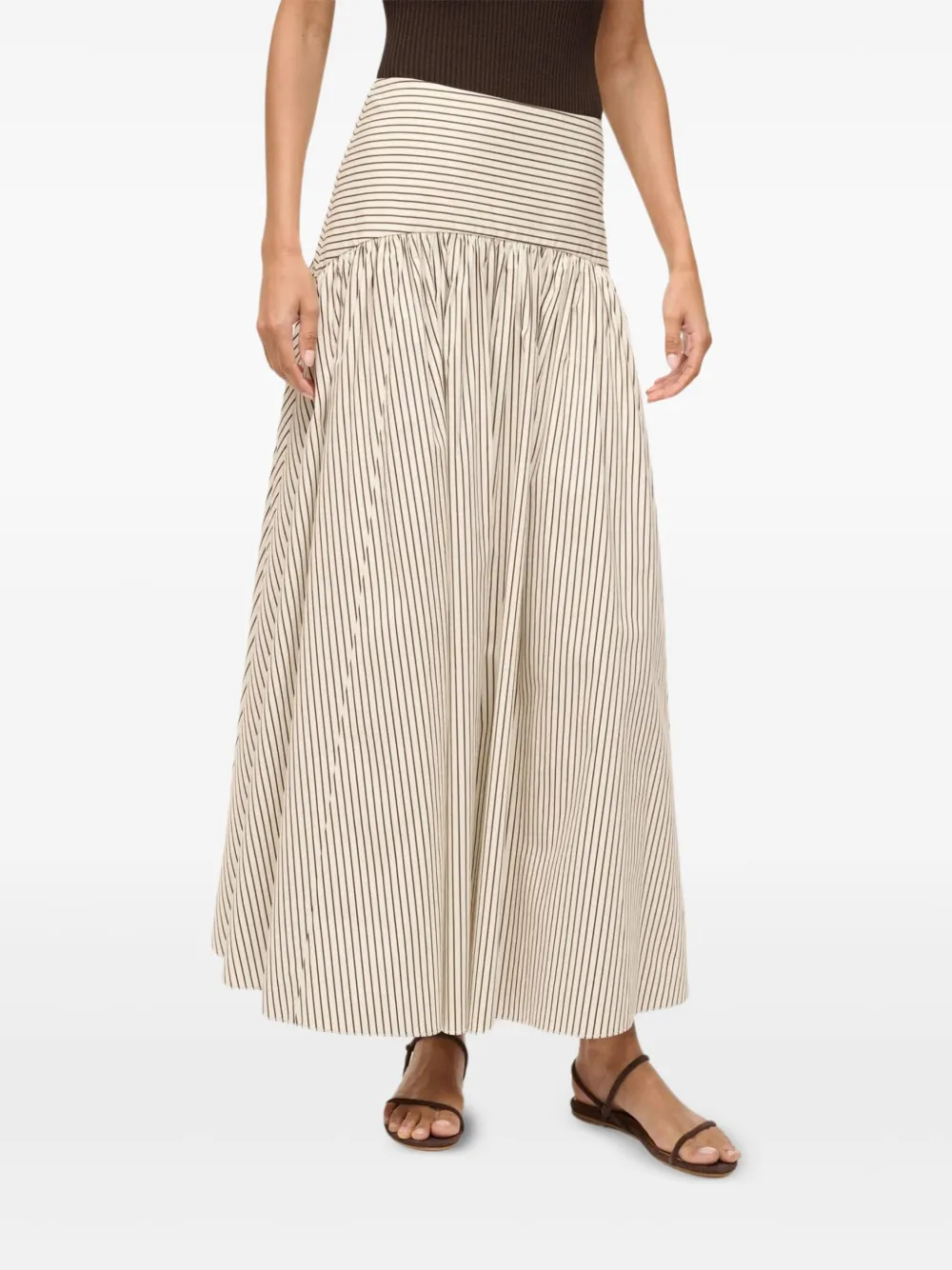 STAUD Midi-rok Beige