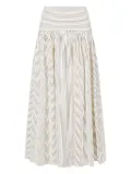 STAUD Procida midi skirt - Neutrals