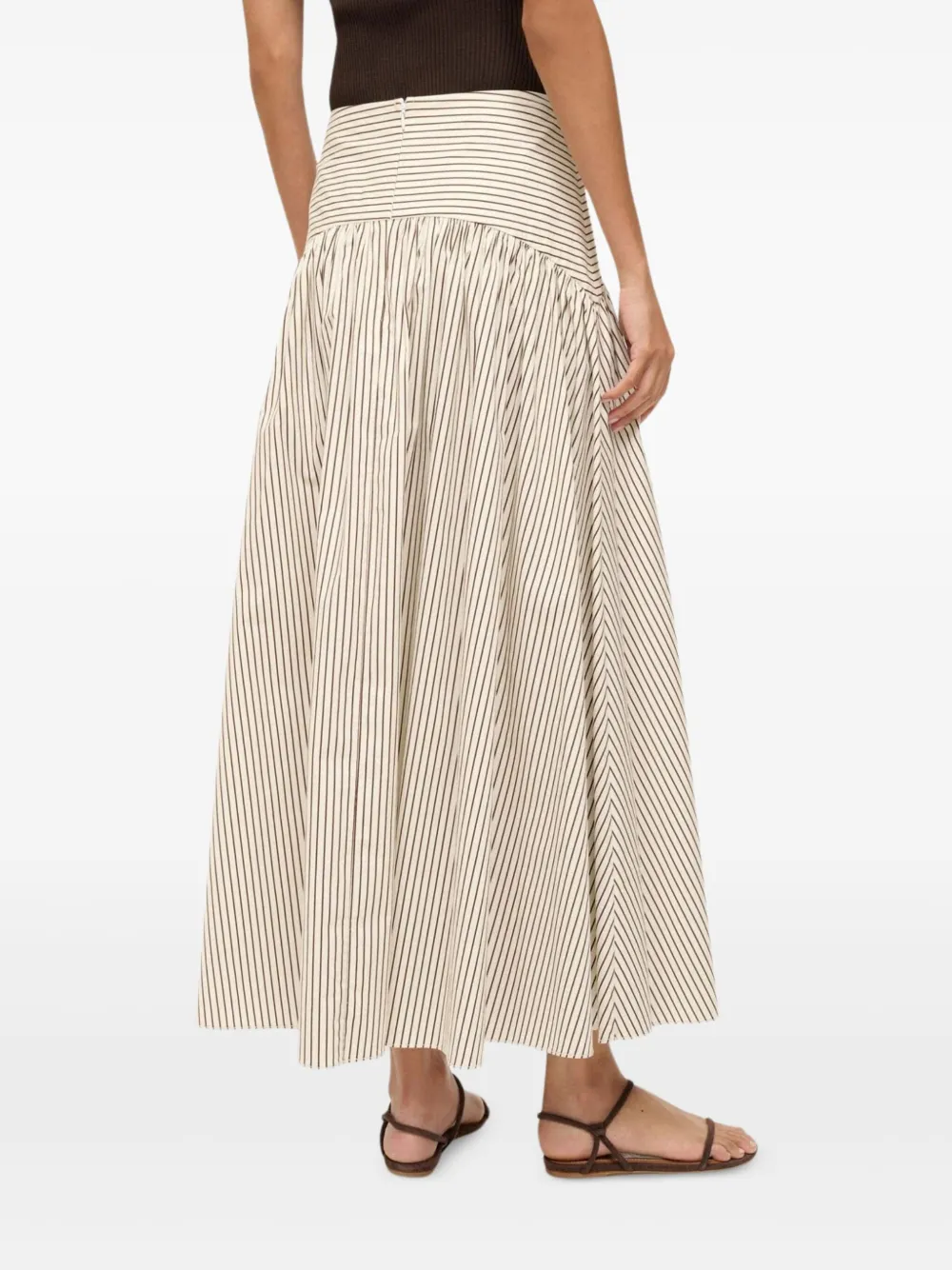 STAUD Midi-rok Beige