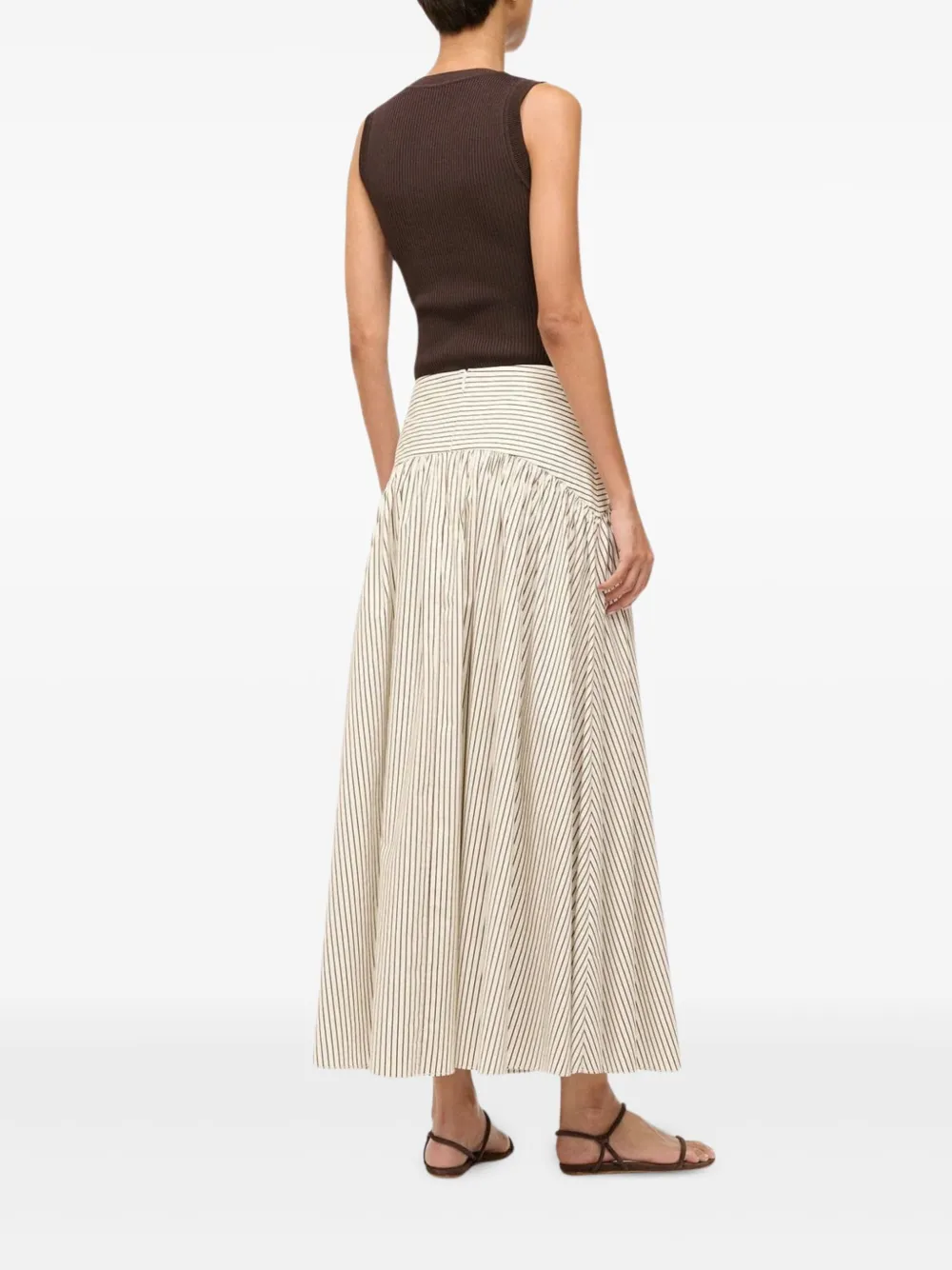 STAUD Midi-rok Beige