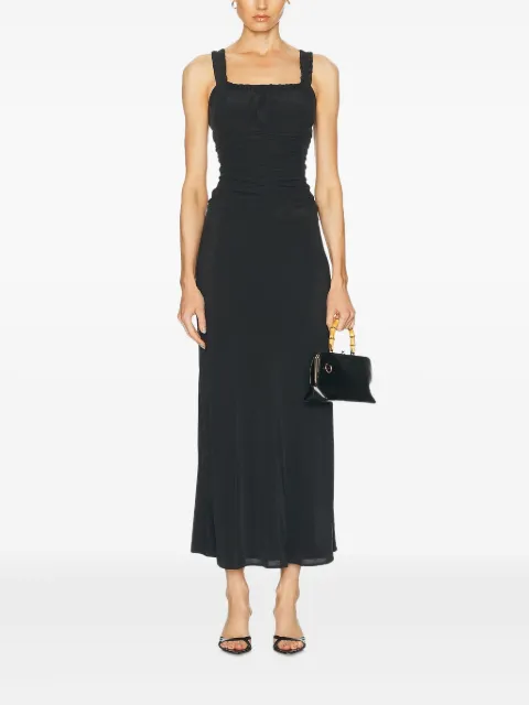 STAUD square-neck silk maxi dress