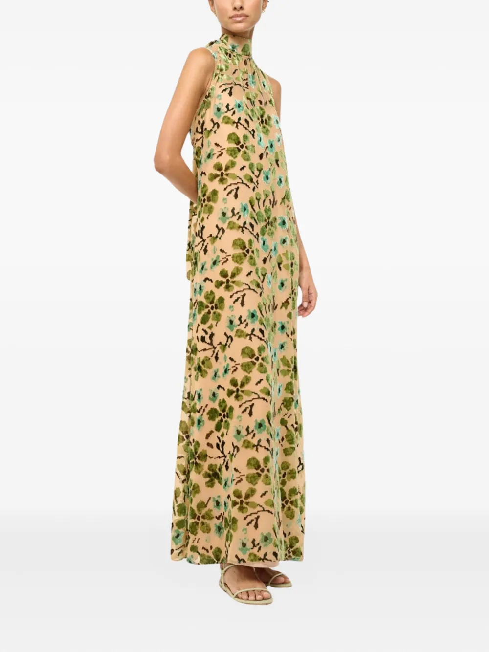 STAUD Albee maxi-jurk Beige