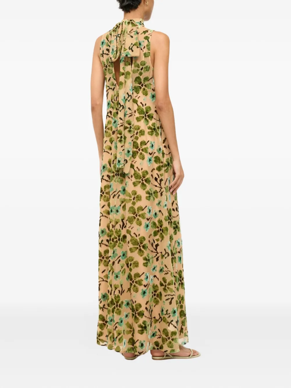 STAUD Albee maxi-jurk Beige